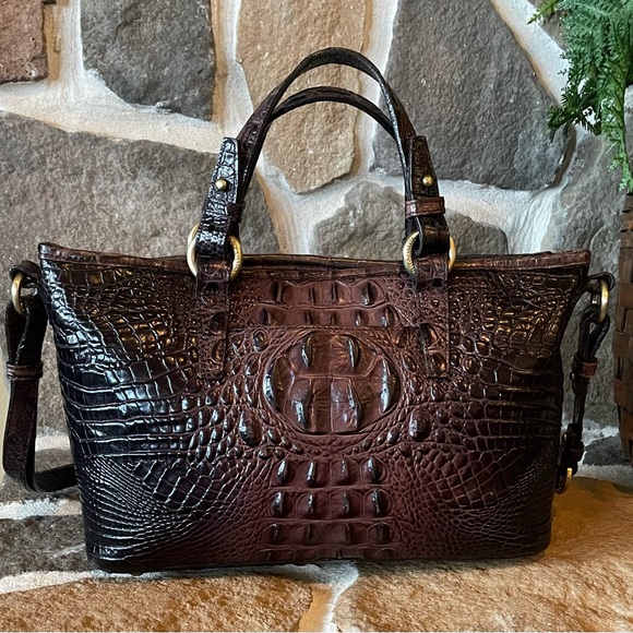 Brahmin Asher Tassel Melbourne Leather Satchel Crossbody - Picture 4 of 10